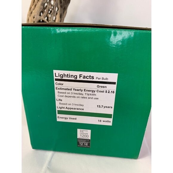 EDISHINE PAR38 2-PACK Green Flood Light LED Bulbs Outdoor Dimmable - Picture 6 of 7